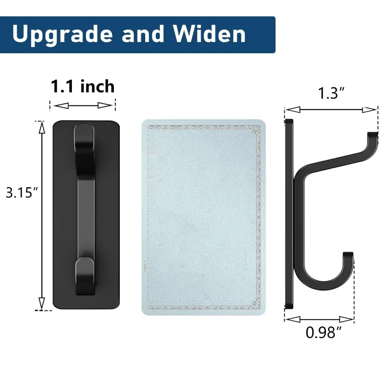 HRBAJ-Multi-Spec Stainless Steel Hooks Set-No Drill Design, Rustproof Hooks For Kitchen& Bathroom Applications