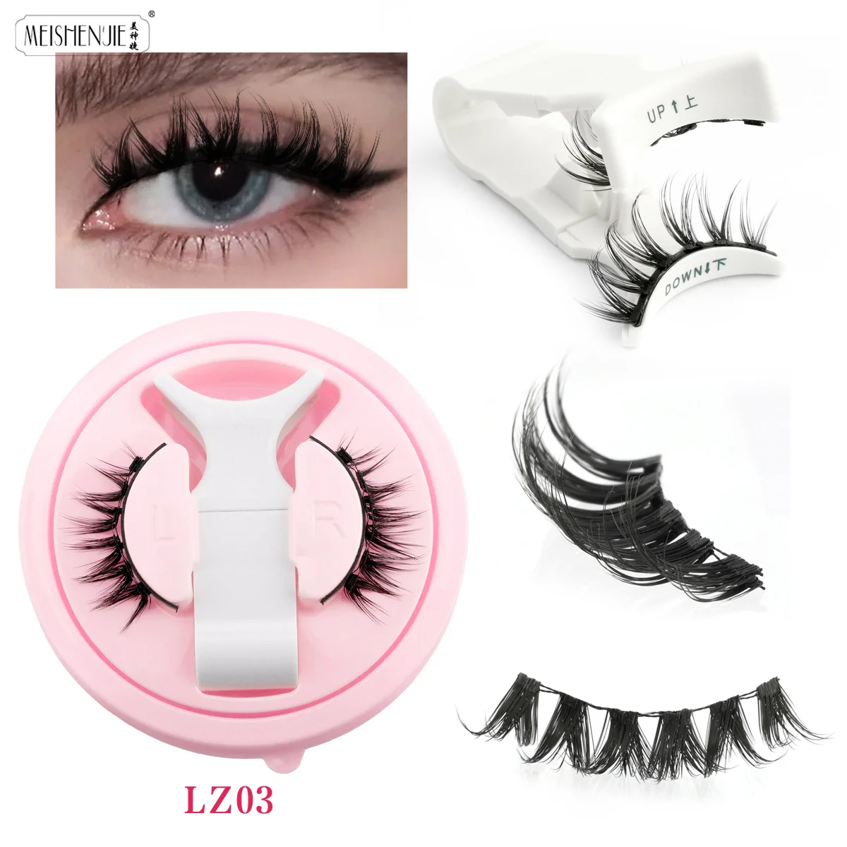 Magnetic Eyelashes Set, Natural Mink Lashes