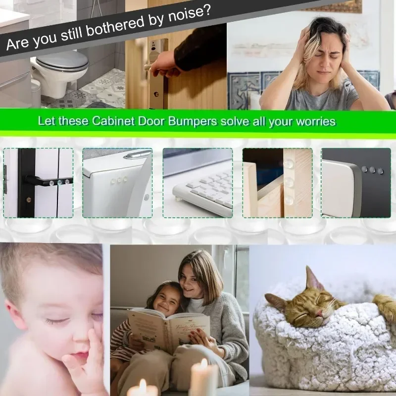 1000/100 шт. самоклеящиеся прозрачные дверные упоры, резиновые демпферы, буферные бамперы для шкафа, силиконовые мебельные подушки в горошек, защитные накладки