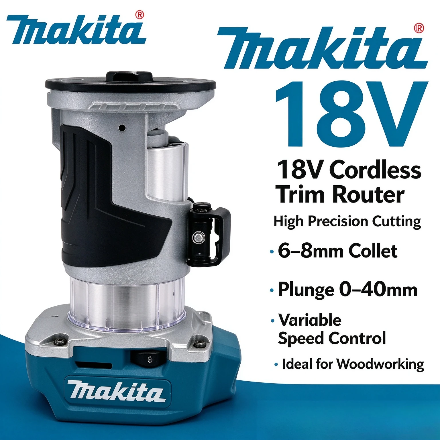 NEW Makita DRT50 Bare 18V Brushless Cordless Trimmer for DIY Cabinet Craft Furniture Edge Finishing Jobs Tool Milling Woodwork