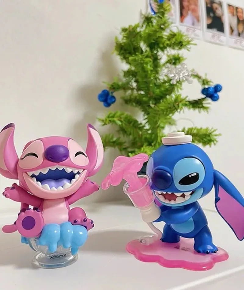 New Disney Stitch Angel Play serial randkowy pudełko z niespodzianką Kawaii kolekcja figurka Anime dekoracja zabawka dziewczynka Kawaii prezent