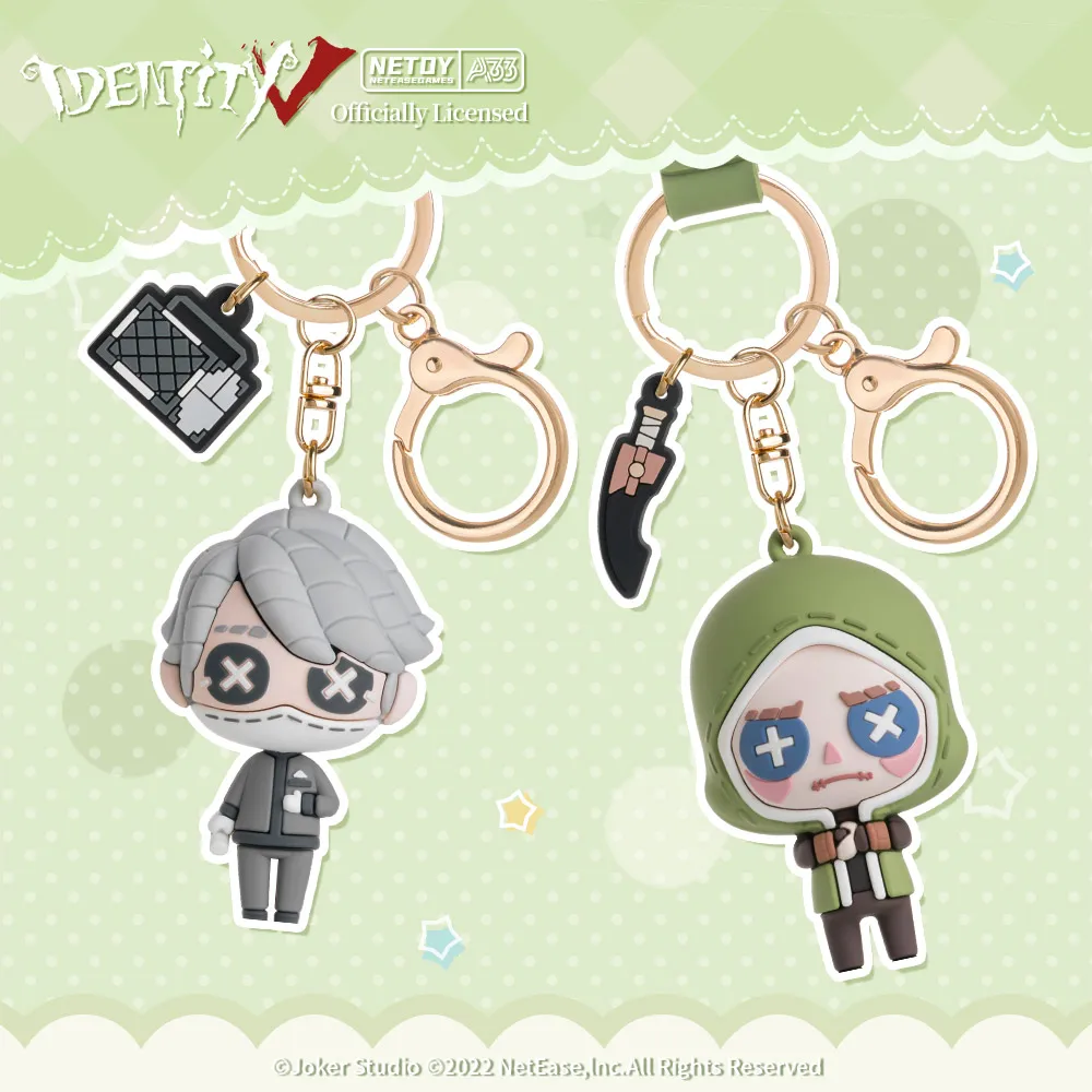 Identity V-Keychains Cartoon Key Chain Key Ring Genuine Mini Figure Anime Game Genuine idv Keychains