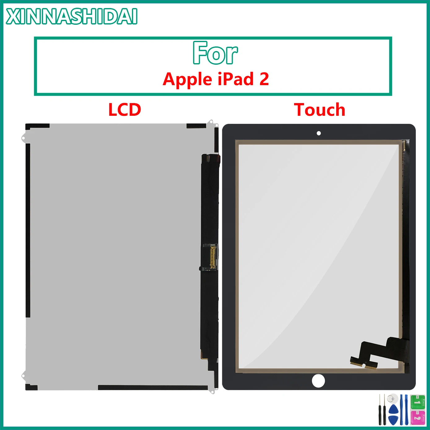 New For Apple iPad 2 Lcd Display Touch Screen Digitizer Panel Assembly Replacement Tested