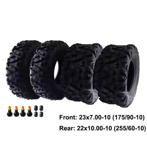 1 Set 6 PR 10" Off-road Tubeless Tires Front 19x7.00-8 Rear 18x9.50-8 Tyre For ATV Go Kart UTV Buggy All-Terrain Quad Bike Parts
