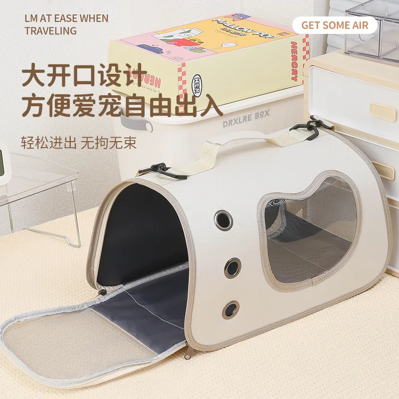 Portable Pet Carrier Bag for Small Dogs Cats Outdoor Foldable Cat Bag Breathable Cat Shoulder Bag Kitten Carrying Bags view 3