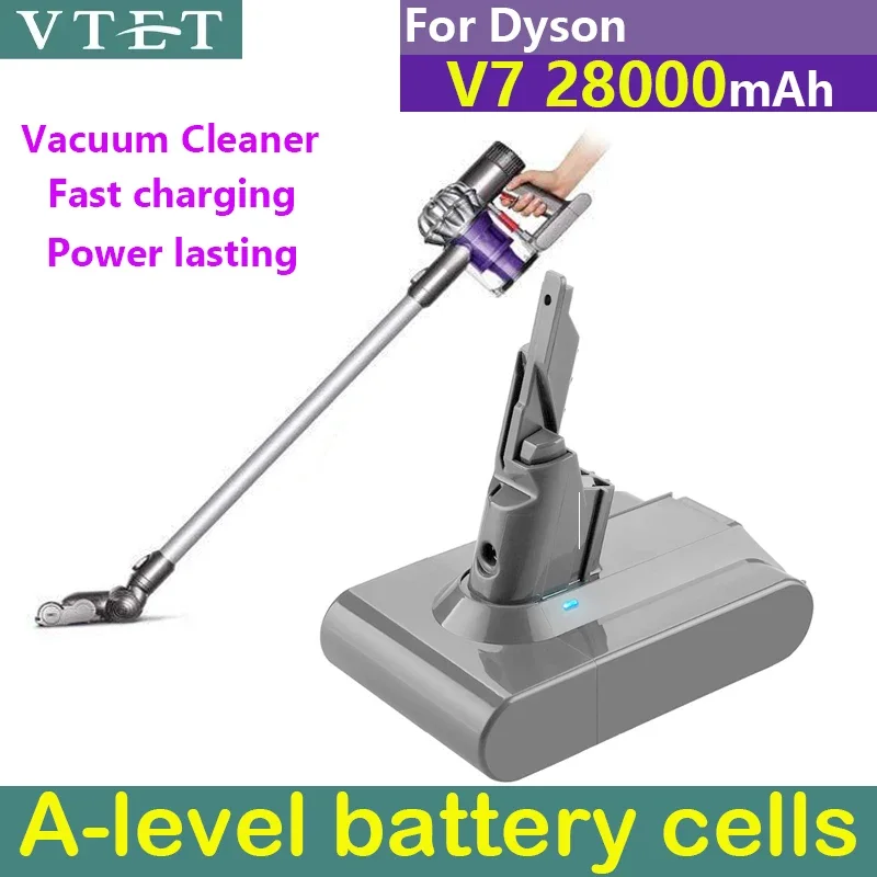 

2024 for Dyson 21.6V 28000mAh 18650 V7 Battery Li-lon Rechargeable Battery Animal Pro Vacuum Cleaner Replacement Mattress FLUFFY