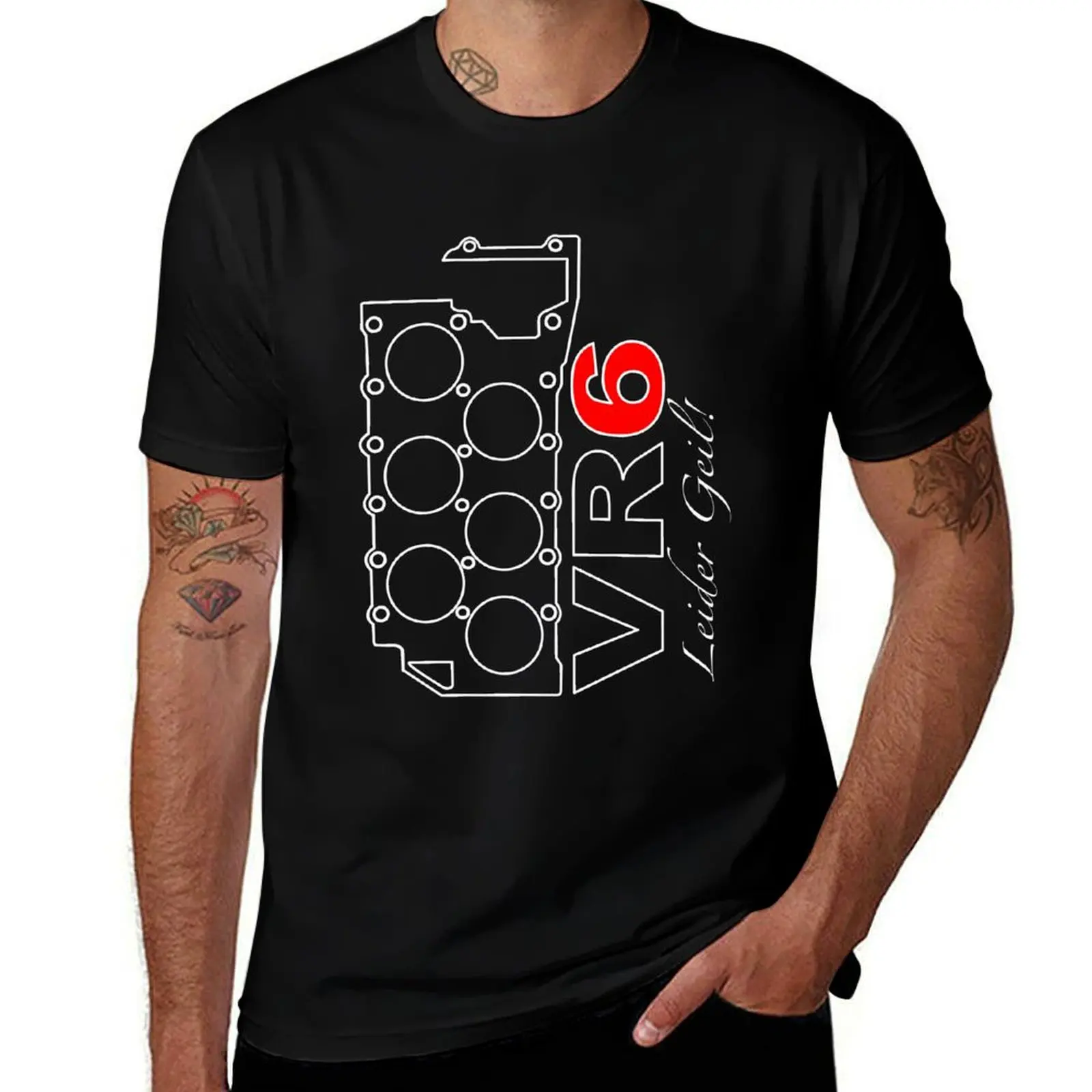 VR6 Engine Seal Tuning Auto Turbo Compressor Blocks T-Shirt Minimalist Graphic Tee Shirt