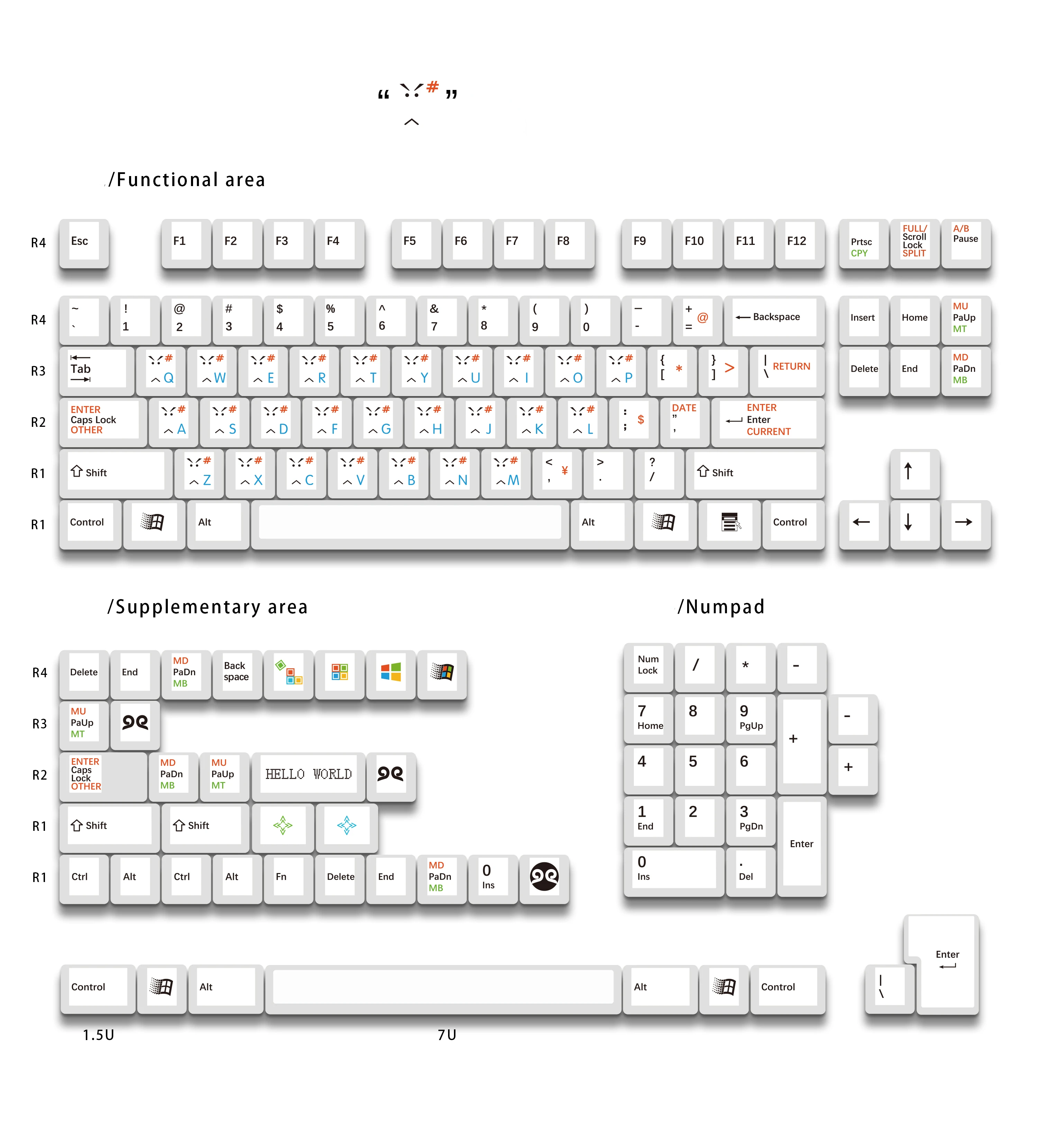 Keycaps pbt personalizados do perfil da cereja da cara de 144 chaves irritadas para o teclado mecânico personalize keycap