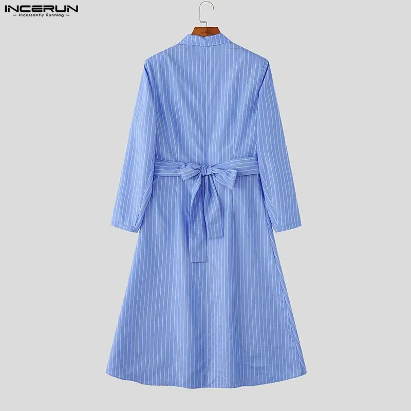 เสื้อเบลเซอร์ผู้ชายทรงยาว แขนยาว ปกเสื้อแบบลาペル ติดกระดุมสองแถว สไตล์สตรีทแวร์ แฟชั่นลำลอง เสื้อโค้ทเบลเซอร์ผู้ชาย