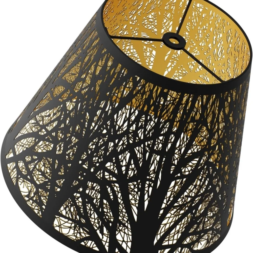 

Lampshade Small Lamp Shade Metal Black Gold Lamp Shades for Table Lamp Bedside Lamp Art Etched Lampshades Replacement