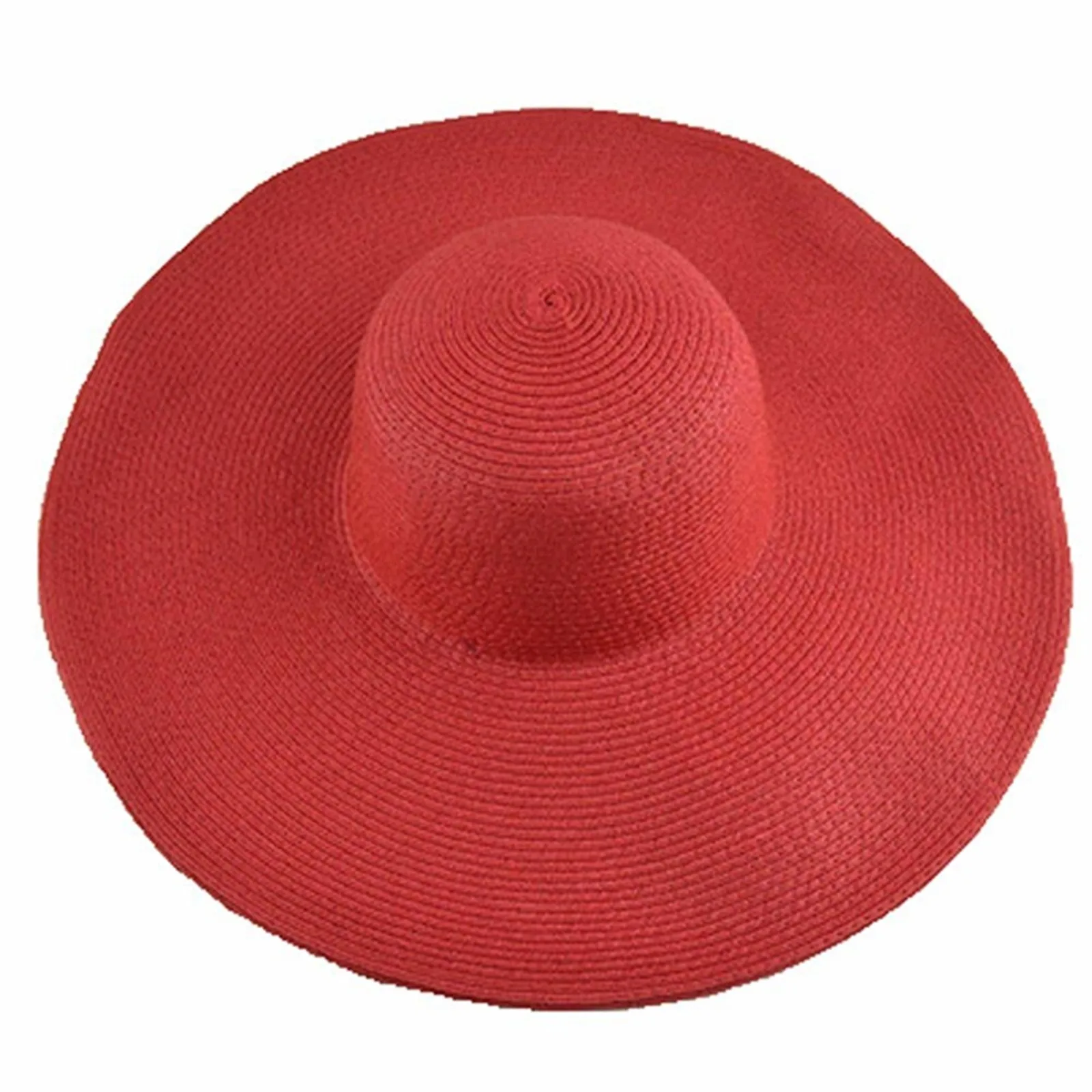 Women\'s Sun Visor Hat Wide Rimmed Summer Foldable Roll Up Beach Hat Solid Colour Casual Outdoor Sun Protection Large Hat