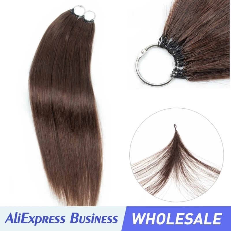 

Оптовая продажа, удлинители волос из перьев, прямые натуральные человеческие волосы, невидимый микроинтерфейс с бесплатной оплеткой, 40 нитей/упаковка