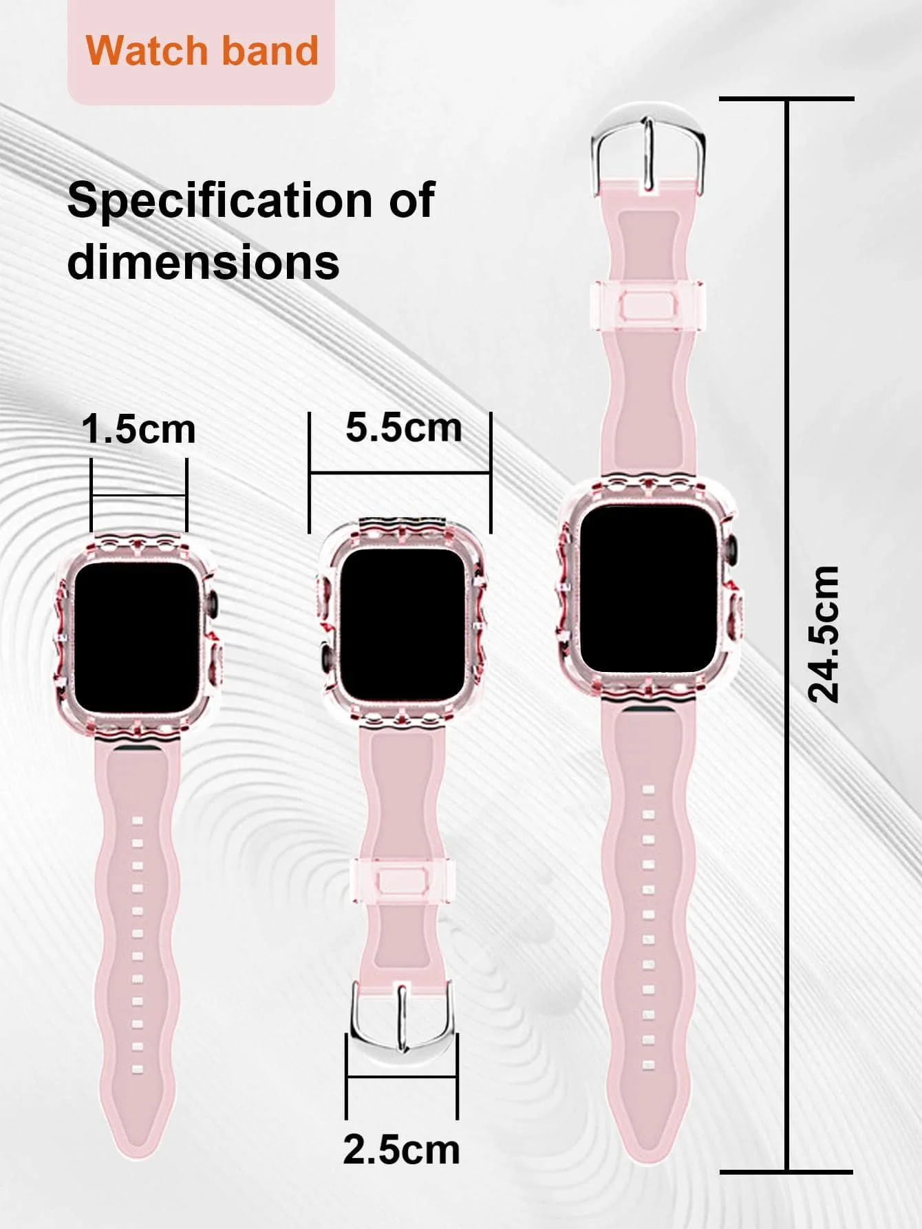 Transparent Resin Strap for Apple Watch Band 38mm 40mm 42mm 44mm 45mm Sports Silicone Watch Band for IWatch SE/8/7/6/5/4/3/2/1