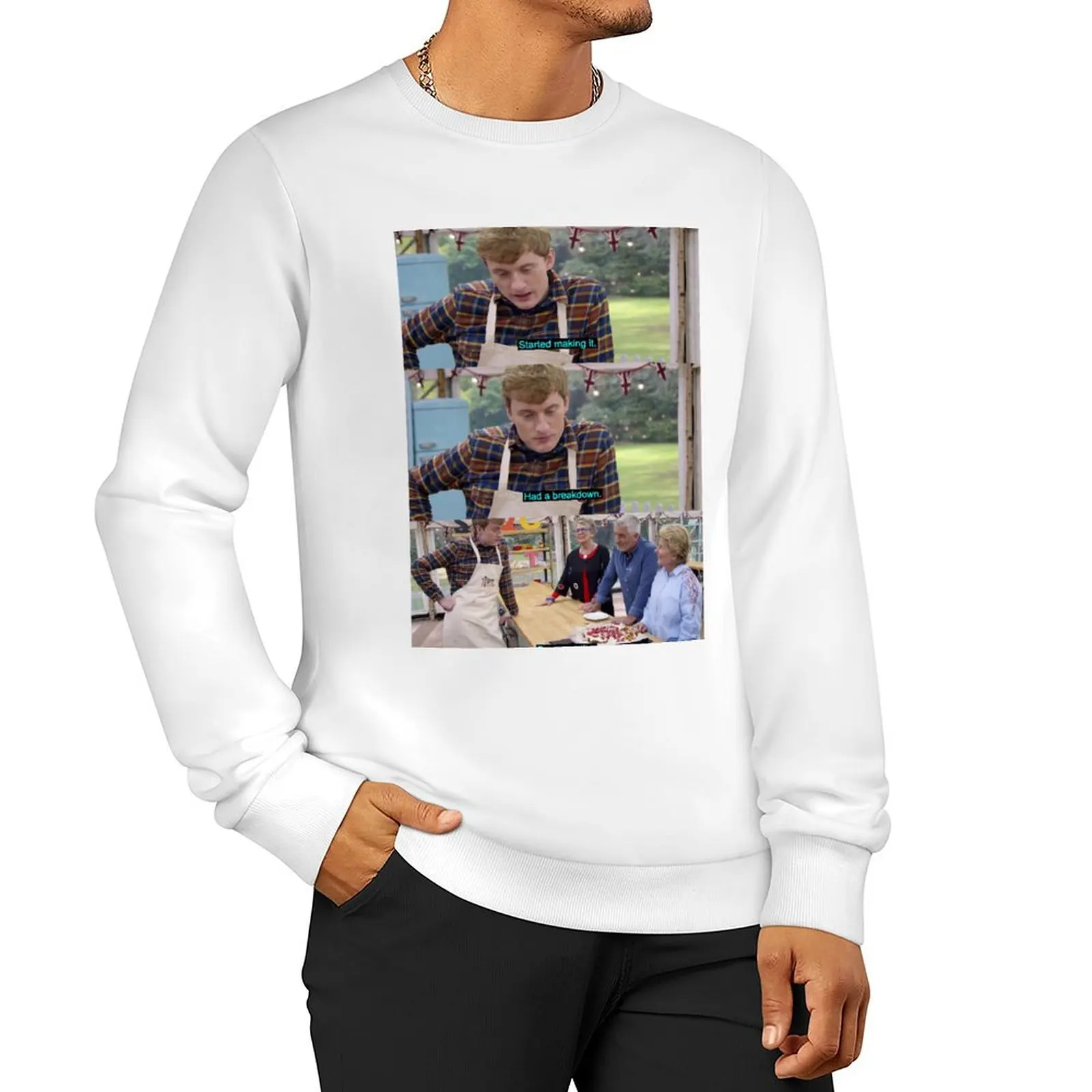 

James Acaster Great British Bake Off Sweatshirt men's sweat-shirt set graphic sweatshirts