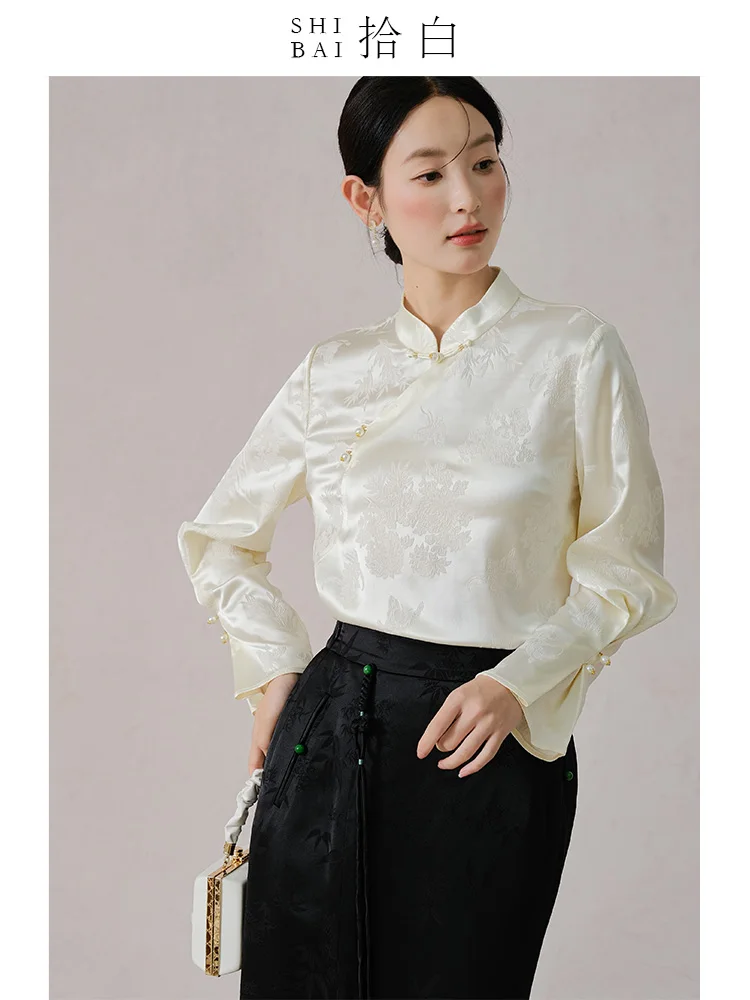 

ibai новый китайский Sle оригинальный национальный тренд женский irt повседневный топ из ацетата с вышивкой Zen Spirit Top