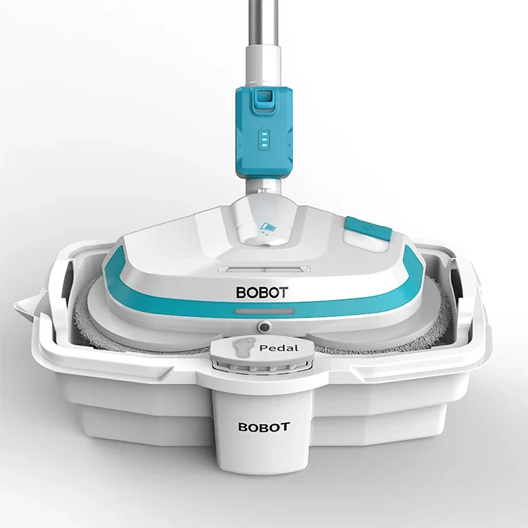 

Rechargeable Powered Floor Cleaner Wireless Electric Rotary Mop Cleaning Handheld Rotating Mop Cordless Scrubber Polisher Mop