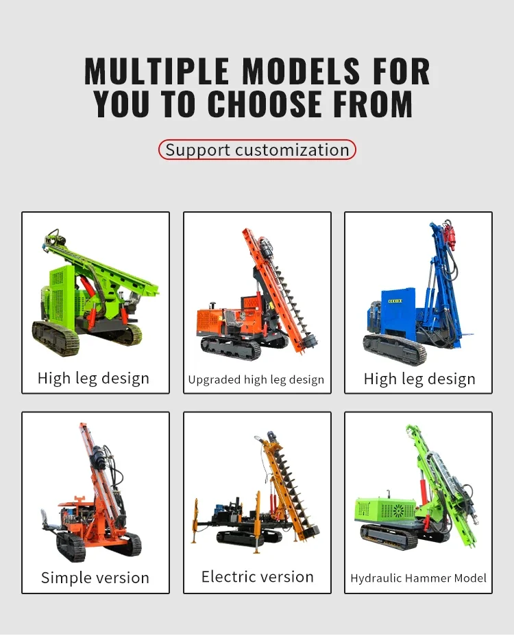 High Quality Post Driver Solar Piling Driver Machine Ground Screw Pile Driver Machine for Sale