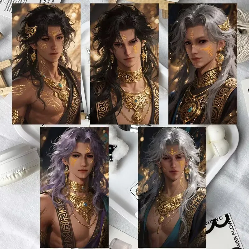 

Новая игра «Love and Deep Space», аниме, периферийные устройства, черная кожа, самодельные украшения для открыток, маленькая открытка Qin Che, Li Shen, Qi Yu