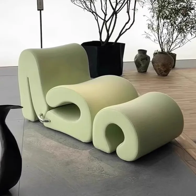 

New Italian Minimalist Water Ripple Sofa Light Luxury Curved Hollow Sofa Combination