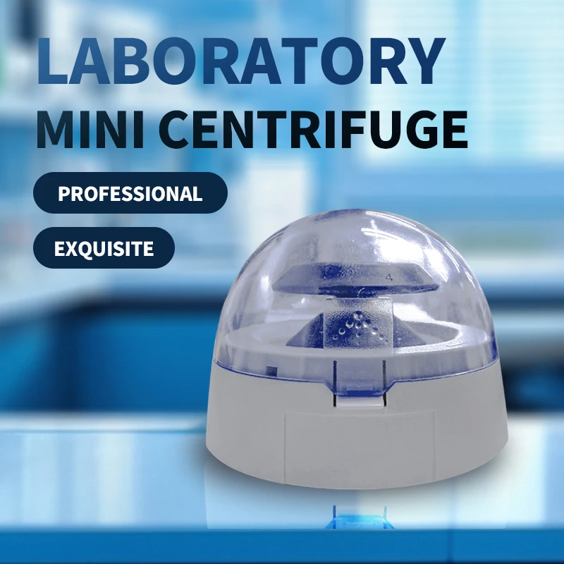 Mini Centrifuge Machine Small Desktop Centrifuge 6200 RPM for Cell Separation, 2 Rotor Options Low Noise Laboratory Equipment