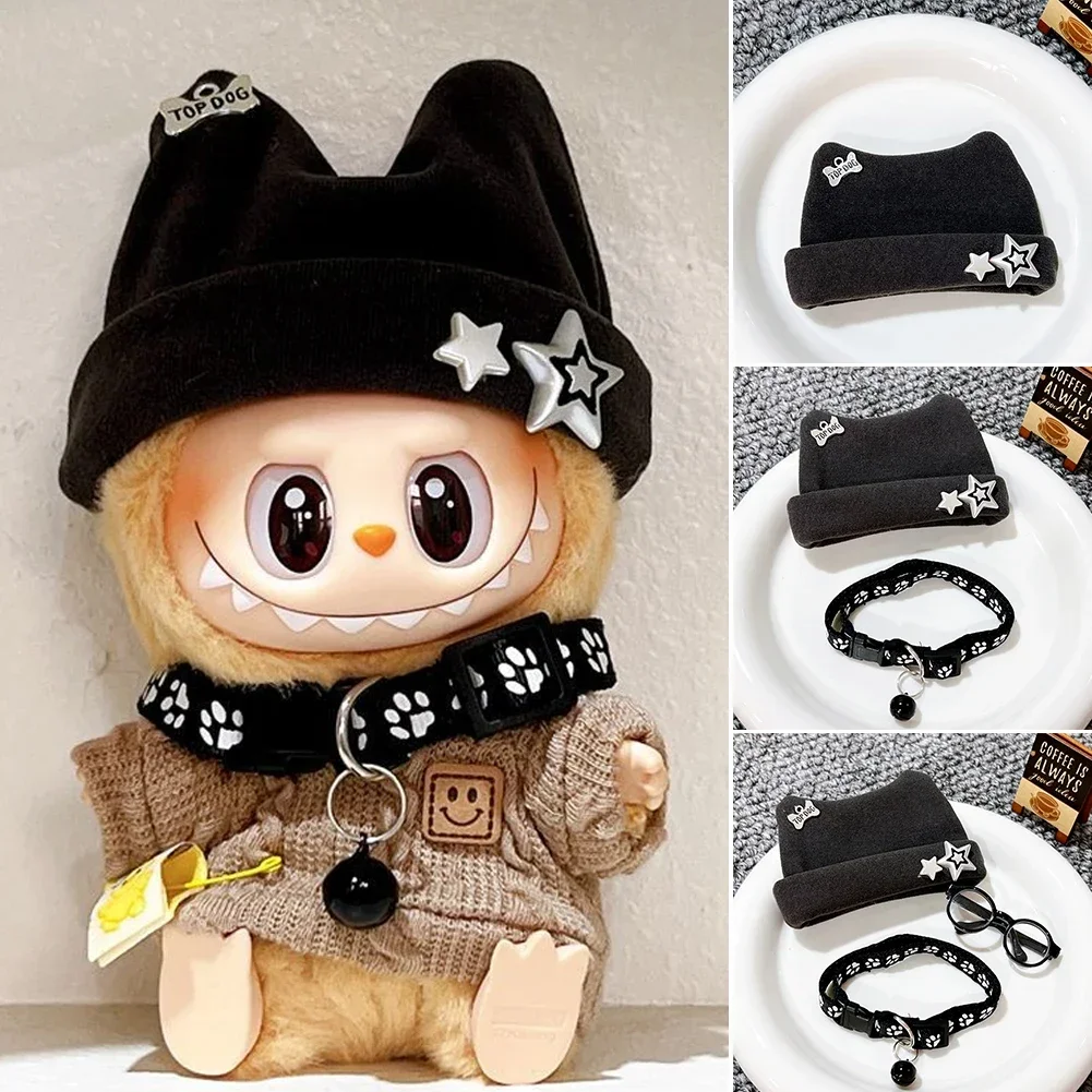 17cm Mini Plush Doll'S Clothes Outfit Accessories For Korea Kpop Exo Labubu Idol super cute sweater hat set Clothing Gift