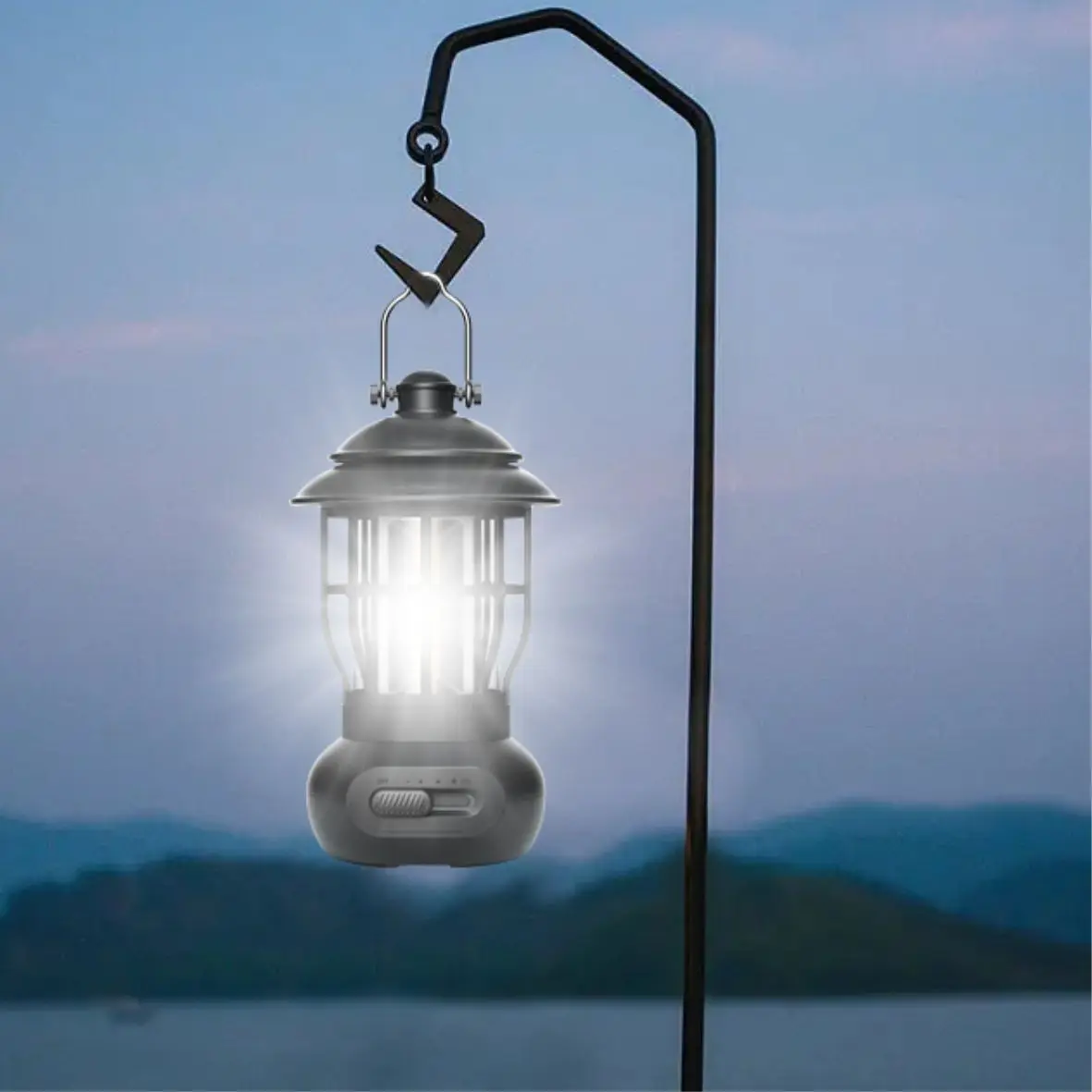 Tent Camping Light Retro Horse Lantern Outdoor camping Ambient Light Charging Mode Battery Model Can be Choosed