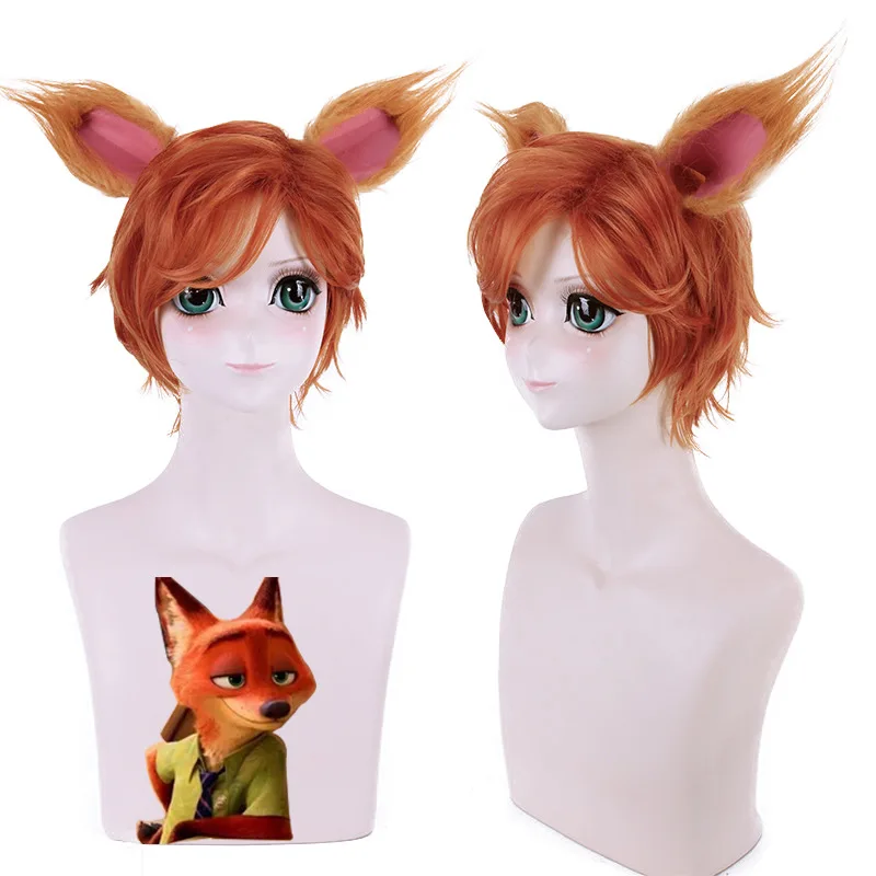 

Синтетический парик для косплея, вдохновленный городской животной, лиса, Ник, человезированный стиль, богомол, волчий хвост, топ на голове для костюмированной вечеринки