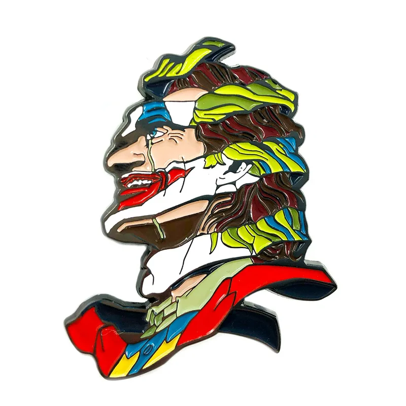 Dark Tone Sad Smile Clown Metal Pin Fashion Cartoon Brooch Decorative Badge For Jacket Backpack Ornament
