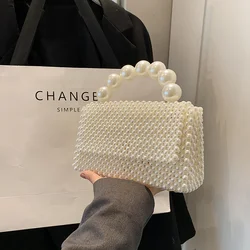Beaded Chain Shoulder Bag Original Pearl Handbag Fashionable Commuter Versatile Women's Crossbody Bag Bolso De Mujer