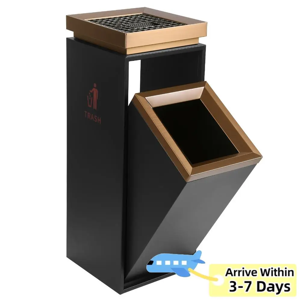 

Indoor Outdoor Trash Can with Ashtray/Lid with Removable Inner Bucket 29.53x11.02x11.02in for Office Hotel Lobby Patio