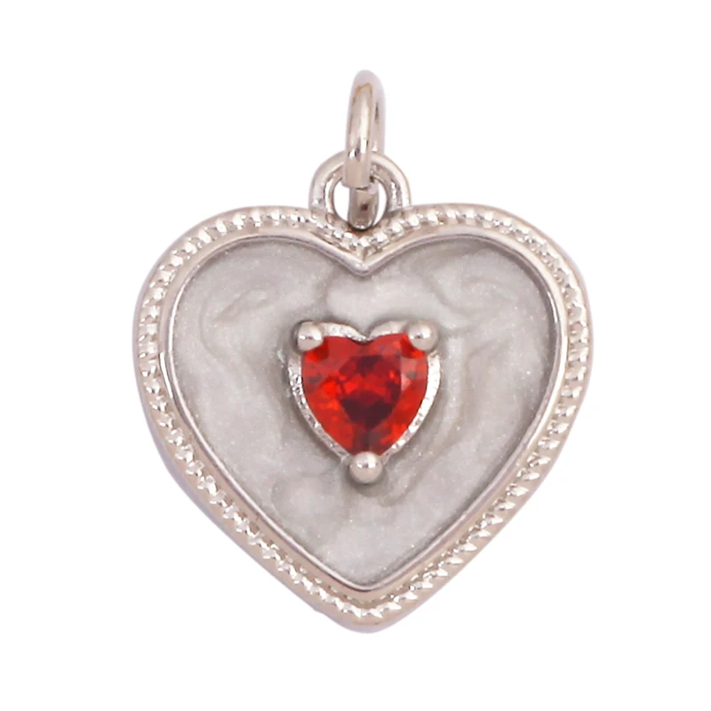 Mode Bunte Zirkon Brenn Liebe Herz Stern Charm Anhänger, 18K Gold Überzogene Halskette Armband DIY Handgemachten Schmuck Liefert K81 – Detail 18