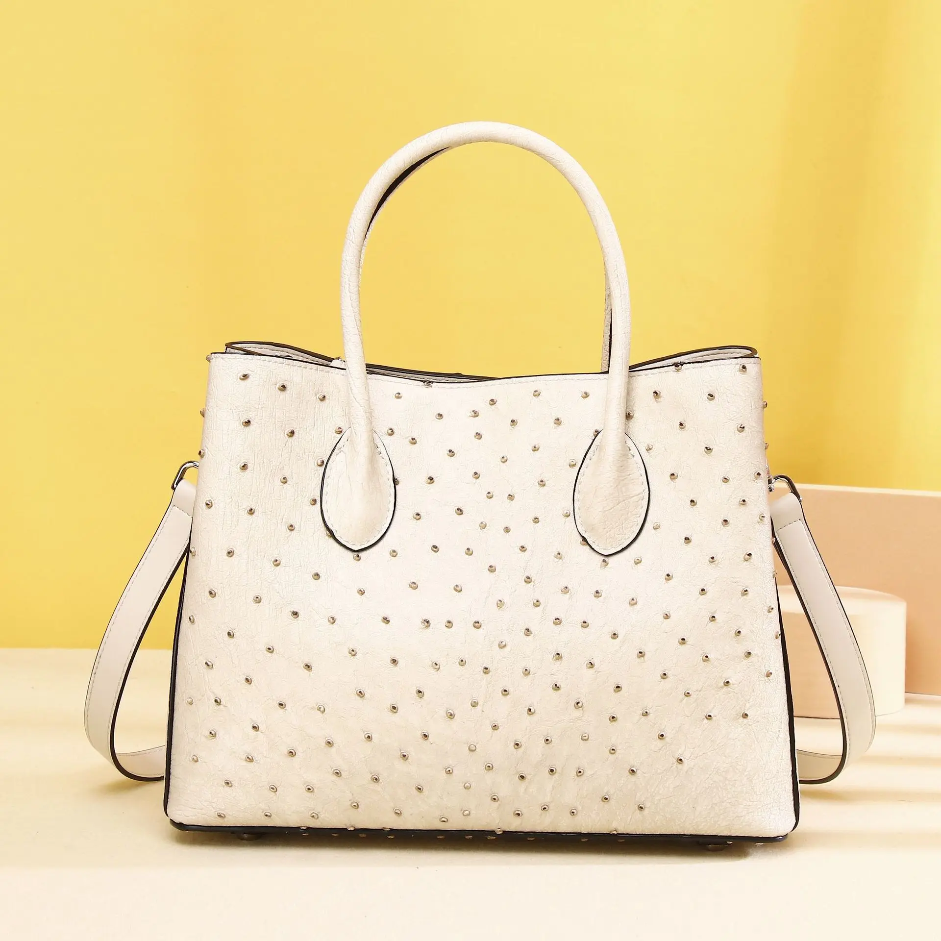 New Women's Bag Ostrich Pattern Handbag Classic Garden High Large Capacity One Shoulder Diagonal Straddle Trendy сумка женская