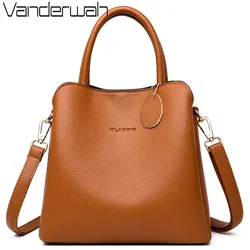 Nuove borse di lusso in pelle con 3 tasche principali Borse da donna Designer Borse Croosbody femminili per le donne Piccola borsa tote casual Sac A Main