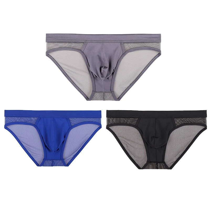 

Fashion Men's Underwear Thin Mesh Briefs Breathable Soft Panties