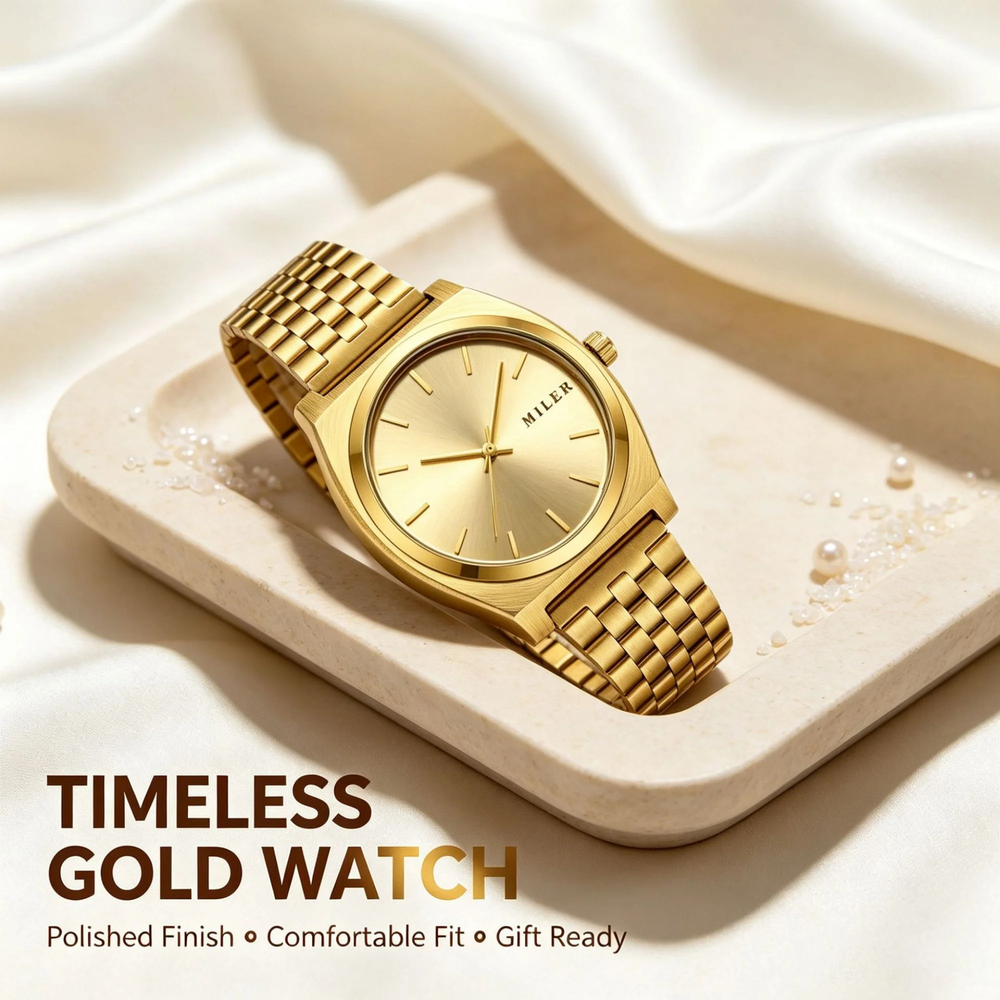 นาฬิกาข้อมือผู้ชาย สายทอง ควอต - Vintage Watch Collecting บทวิจารณ์และราคา