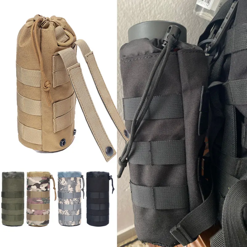 

Molle Water Bottle Bag Pouch Holder Outdoor Travel Camping Hiking Cycling Fishing Hunting Water Bottle Kettle Carrier