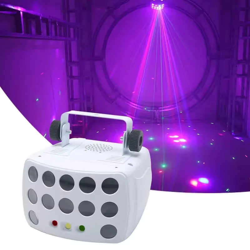 

DJ Stage Butterfly LED Effect Light 150MW Red Green Laser Beam Disco Strobe Light