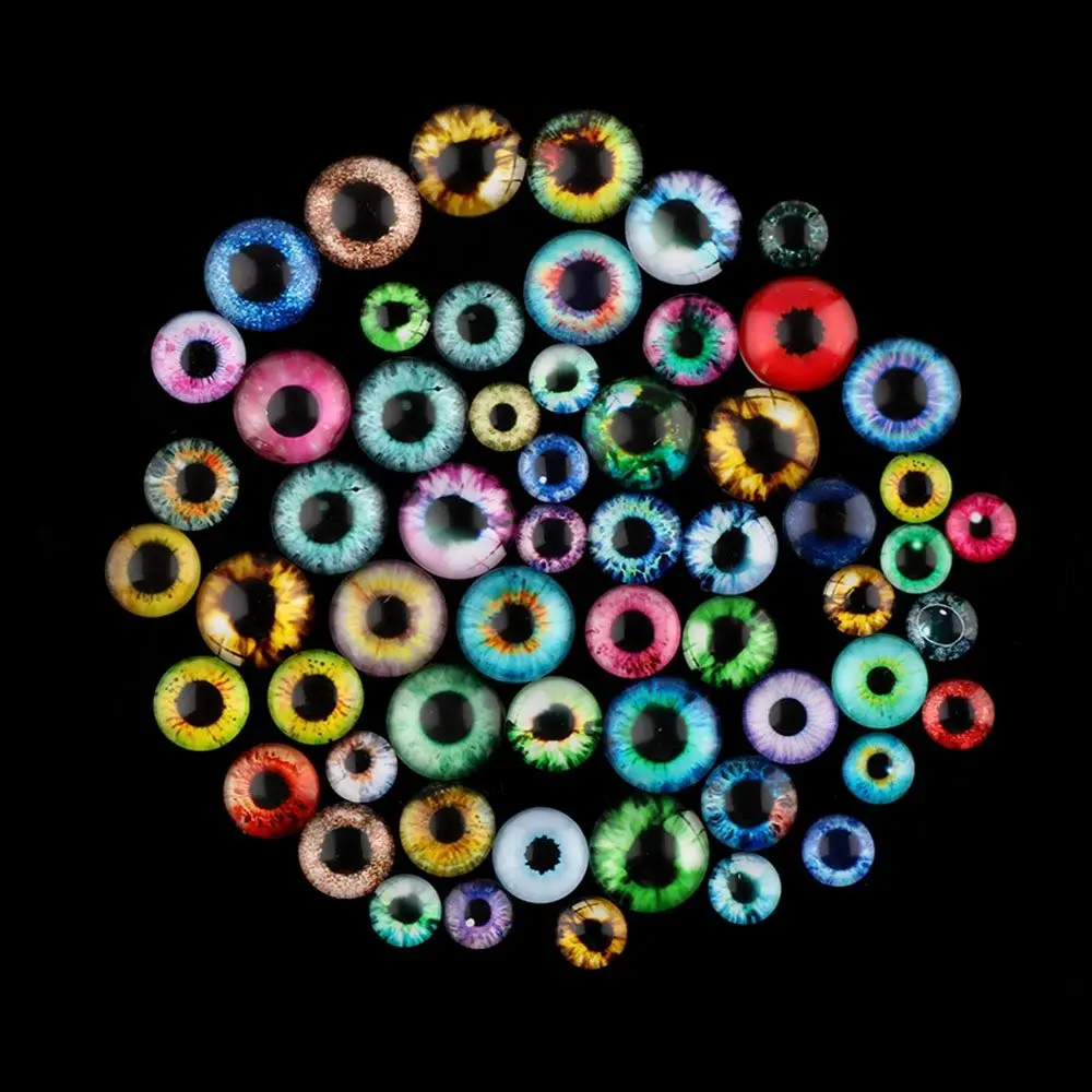10Pair Glass Doll Eyes Animal DIY Crafts Eyeballs For Dinosaur Eye Accessories Jewelry Making Handmade 8mm/12mm/18mm
