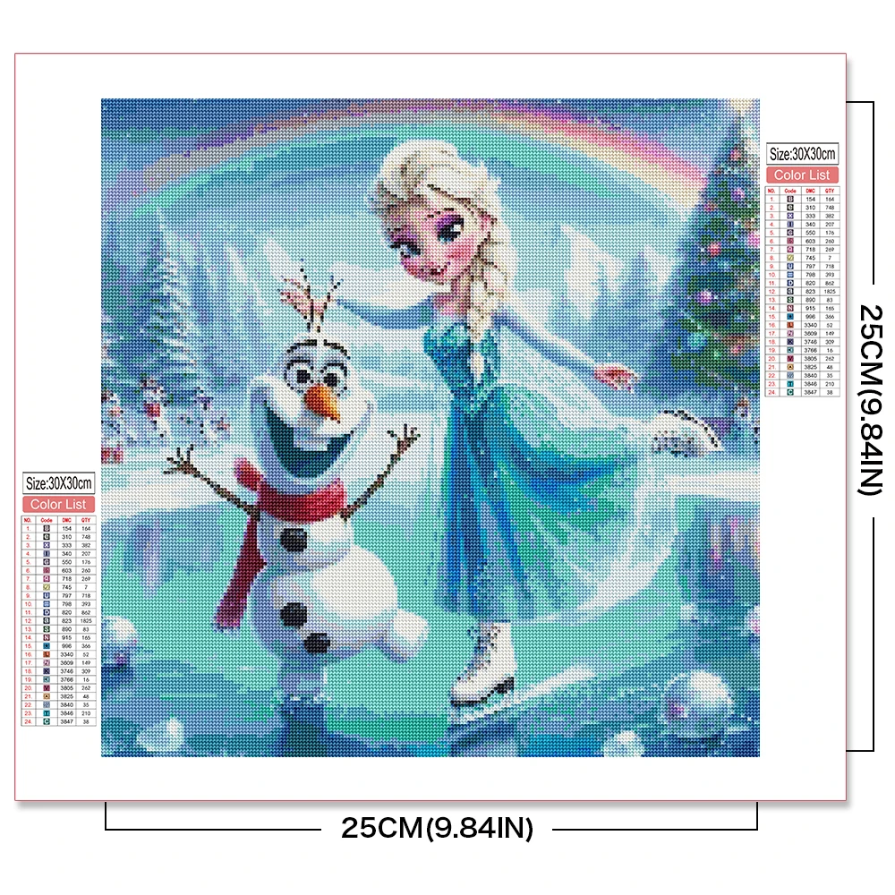 Disney 5D Diamond Embroidery Frozen Cross Stitch Mosaic Princess Elsa DIY Picture Rhinestones Olaf Painting Cartoon Child Gift