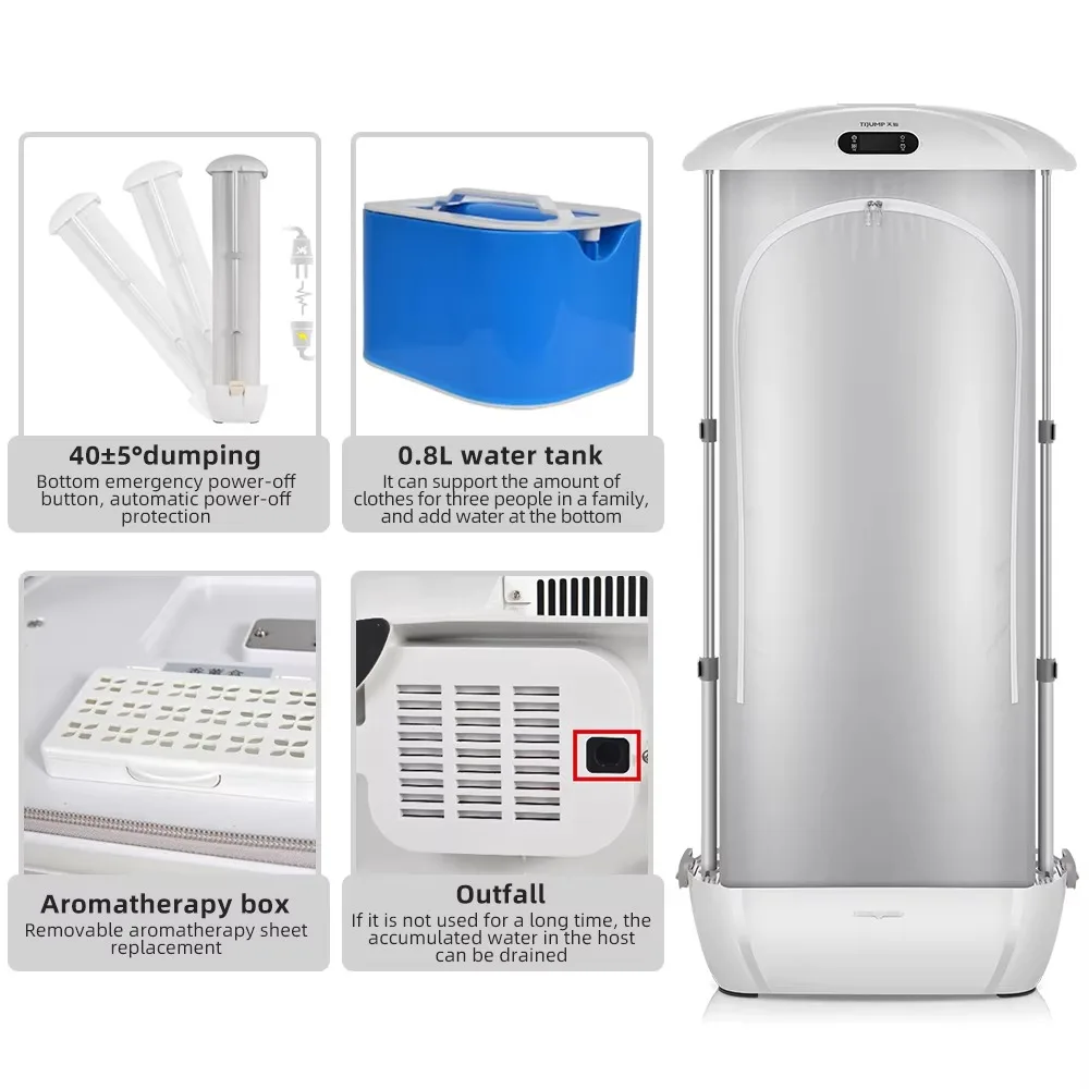 Household Collapsible UV Lamp Foldable Standing t Shirt Automatic Portable Steam Ironing Heated Coat Clothes Dryers