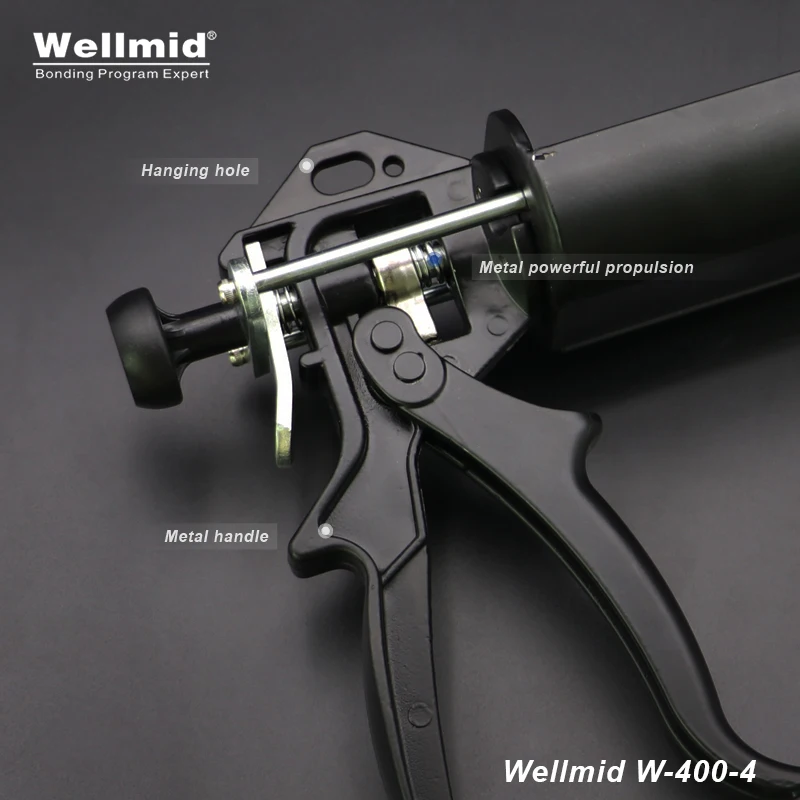 Imagem -06 - Pistola de Metal para 375ml 4:1 tipo Dividido Cartuchos ab Distribuidor Adesivo Cola 2k Loctite Cartucho Araldite ab Pistola Elétrica Manual