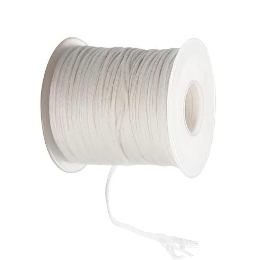 200 Feet Natural Cotton Braided Candle Wicks Spools