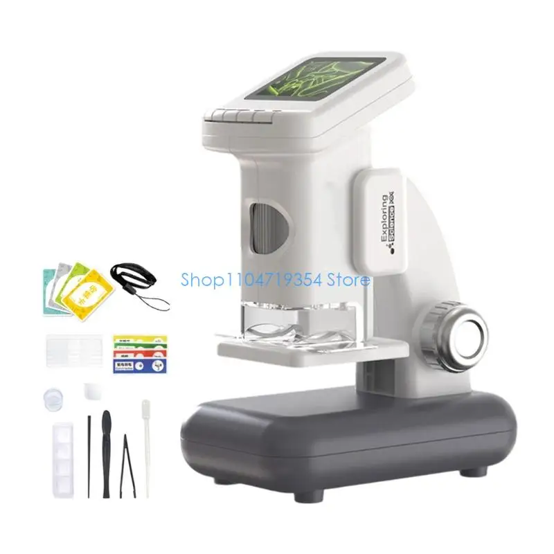 0XLD Twin Mode Digital Microscope For Kids Screen Built in Light Rechargeable Design