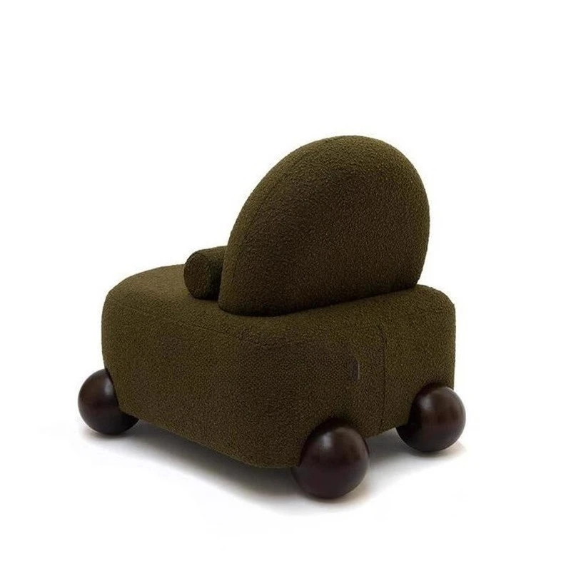 Retro solid wood armchair sofa modern simple fabric living room multi-person model room B & B
