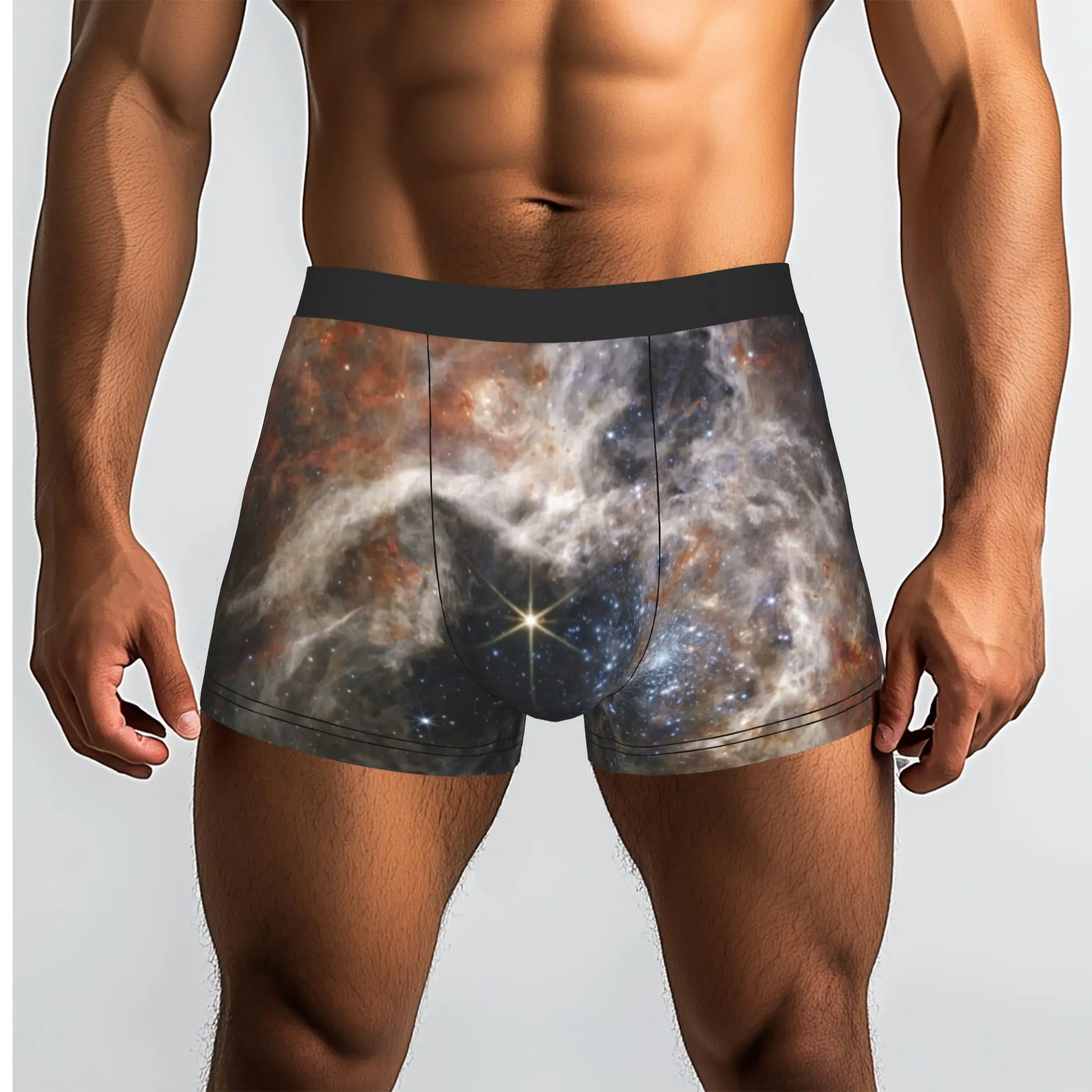 Custom Tarantula Nebula Stars Galaxy Gorgeous Boxer Shorts For Homme 3D Print  Underwear Panties Briefs Breathable Underpants