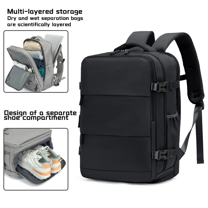 クロスボーダー大容量ナイロン防水バックパックオックスフォード布ビジネス多機能バックパックカジュアル旅行軽量 b