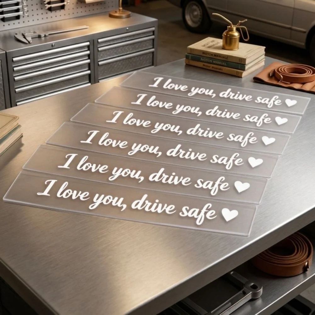 Safe Driving Reminder Car Mirror Reminder Interior Rearview Mirror ABS Rearview Stickers Practical Car Accessories