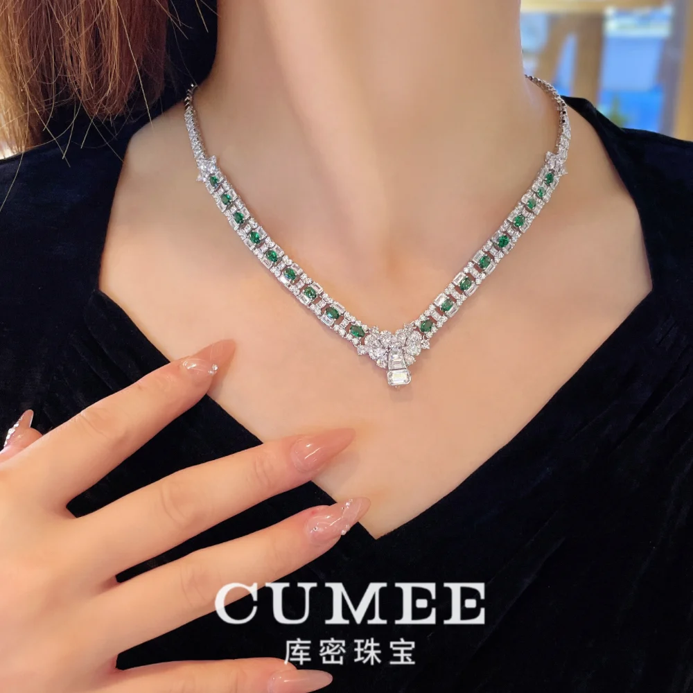 Cumee Vintage Dainty Pink Chalcedony Pendant Necklace Women 925 Sterling Silver CZ Gemstone Gold Plated