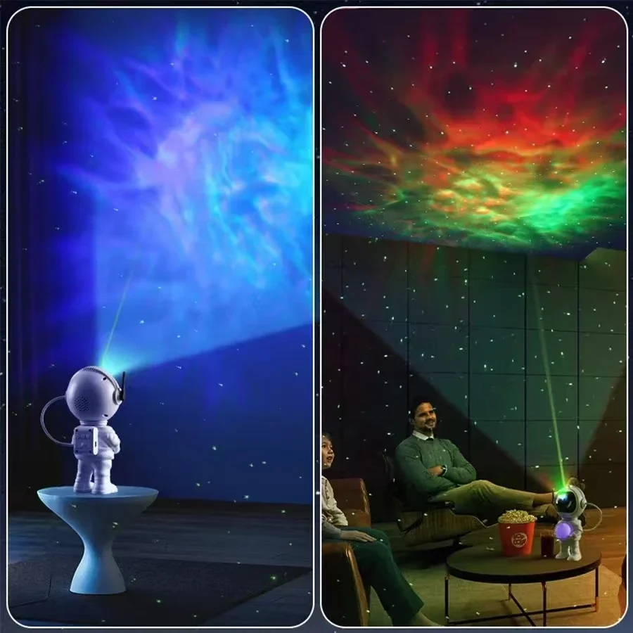 Astronaut Sterrenhemel Projector Nachtlicht Galaxy Star Sky Led Projectielamp Met Afstandsbediening Voor Kinderen Slaapkamer Home Omgevingslicht