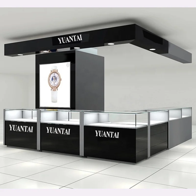 custom.High Quality Jewellery Shop Display Fixture Set Watch Store Interior Kiosk Display Counter Furniture Design For Sale